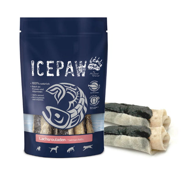 ICEPAW LACHSROULADEN Roladki do żucia dla psów - 200 g.jpg