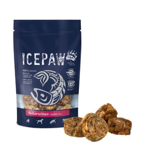 ICEPAW Rotbarschhaut Przysmaki z suszonej skóry karmazyna dla psów.jpg