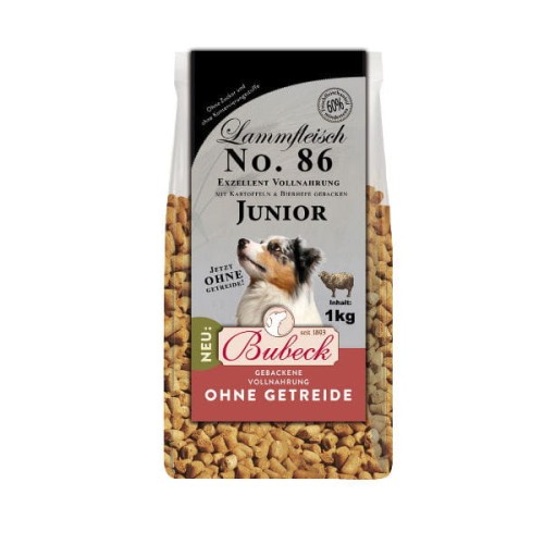 BUBECK Karma no. 86 JUNIOR z jagnięciną, ziemniakami i drożdżami piwnymi dla szczeniąt - 1 kg.jpg