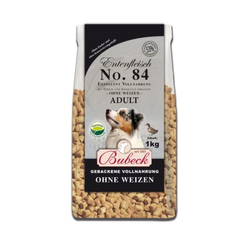 BUBECK Karma no. 84 CLASSIC z kaczką, mąką orkiszową i amarantusową - 1 kg.jpg