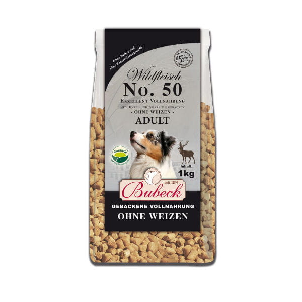 BUBECK Karma no. 50 z dziczyzną, mąką orkiszową i amarantusową dla dorosłych psów - 1 kg.jpg