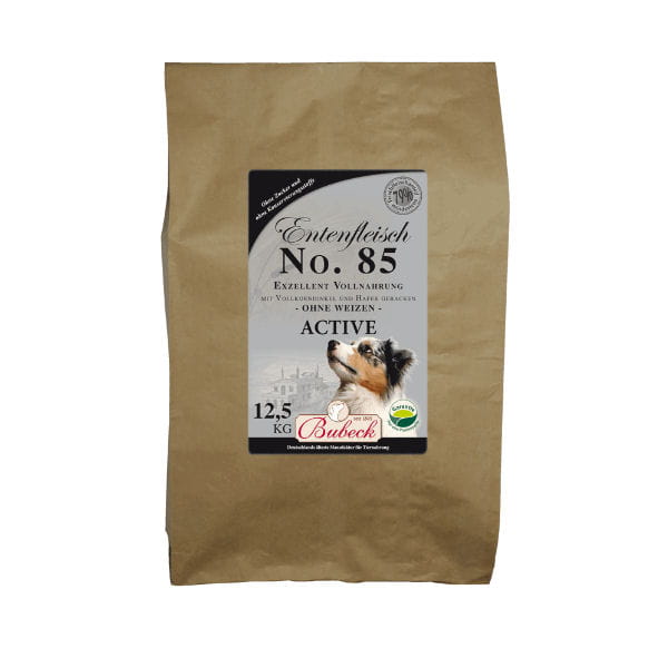BUBECK Karma no. 85 ACTIVE z kaczką, mąką orkiszową dla dorosłych psów - 12,5 kg.jpg