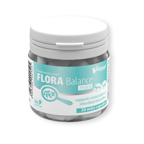 VETFOOD Flora Balance mini Preparat  wspomagający pracę przewodu pokarmowego u psów i  kotów -  30 kapsułek.png