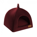 RECOBED Budka WELUROVE dla kota lub psa - kolor bordo.png