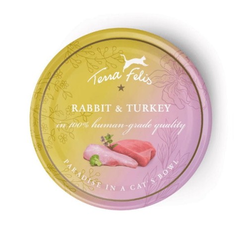TERRA FELIS RABBIT &amp; TURKEY Karma mokra z królika i indyka dla kotów - 80 g.jpg