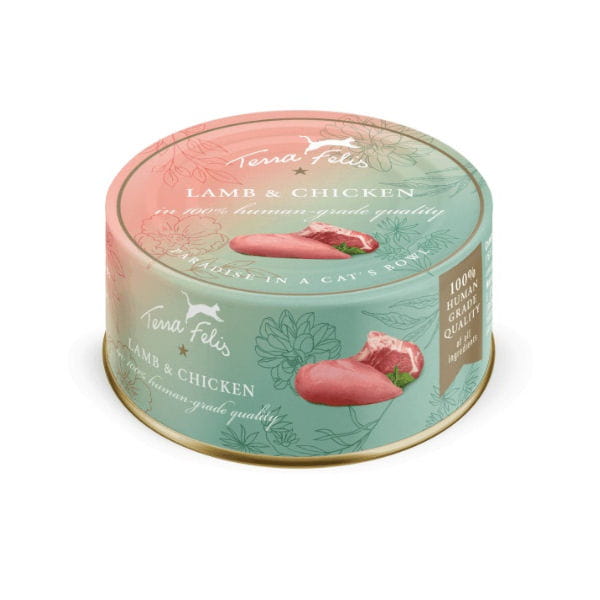 TERRA FELIS LAMB &amp; CHICKEN Karma mokra z jagnięciną i kurczakiem dla kotów - 80 g.jpg