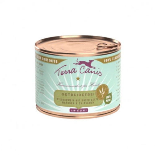 TERRA CANIS Karma mokra bezbożowa z dzikiem, burakiem, kasztanami i nasionami chia -  200 g.jpg