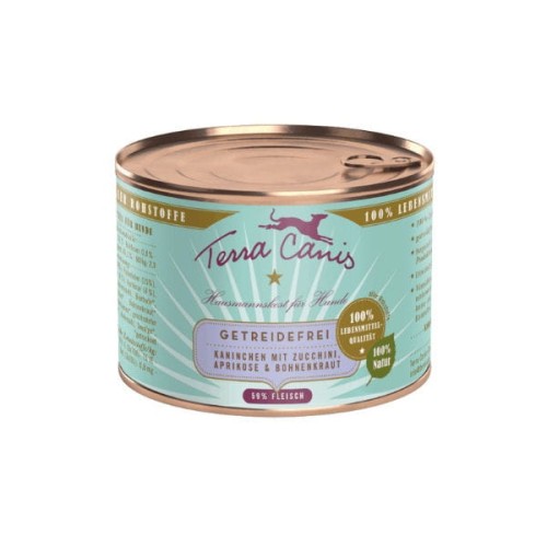 TERRA CANIS Karma mokra bezbożowa z królikiem, cukinią, morelą i ogórecznikiem -  200 g.jpg