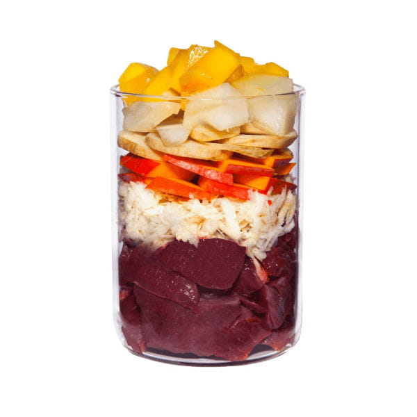 TERRA CANIS Karma mokra bezbożowa z cielęciną, korzeniem pietruszki, mango i czarną porzeczką dla psów - zawartość.jpg