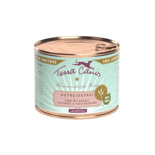 TERRA CANIS Karma mokra bezbożowa z jagnięciną, dynią, pasternakiem i passiflorą dla psów - 200 g.jpg