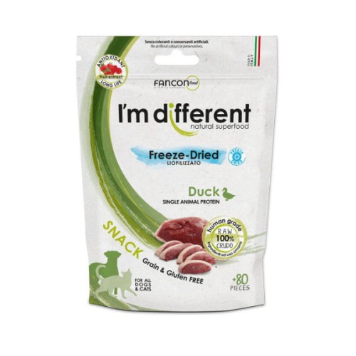 I'M DIFFERENT Liofilizowana przekąska z kaczki dla psów i kotów - 40 g.jpg