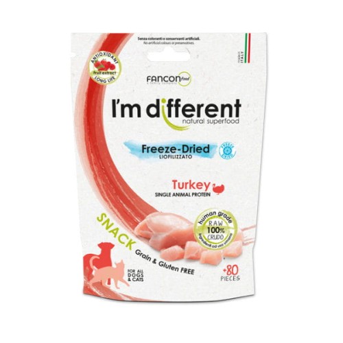 I'M DIFFERENT Liofilizowana przekąska z indyka dla psów i kotów - 40 g.jpg
