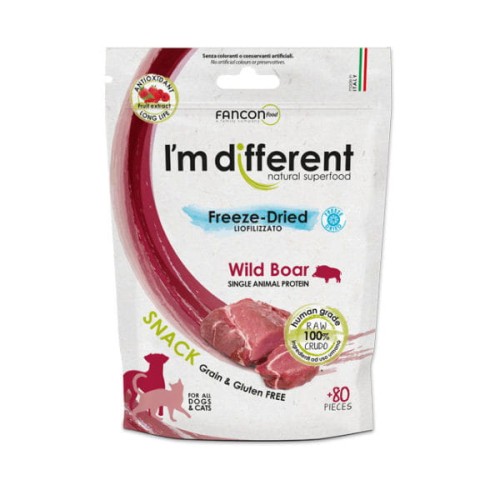 I'M DIFFERENT Liofilizowana przekąska z dzika dla psów i kotów - 40 g.jpg
