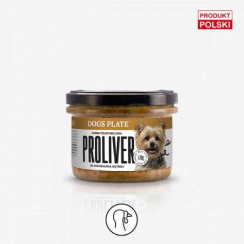 DOGS PLATE PROLIVER Indyk Karma mokra dla psów z chorą wątrobą  - 180 g.jpg