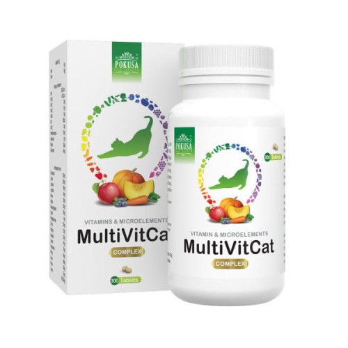 POKUSA GreenLine MultiVit Cat Complex Zestaw witamin dla kotów - 300 tabletek.jpg