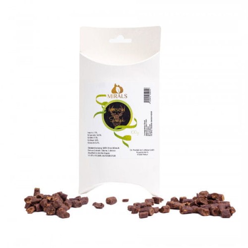 MIRALS HIRSCH Snack Przysmaki treningowe z mięsa z jelenia dla psów - 100 g.jpg