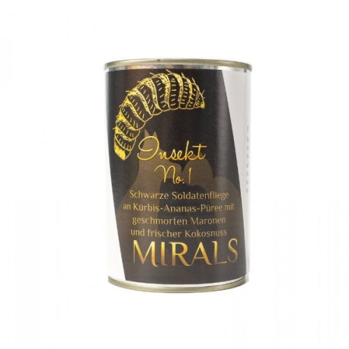 MIRALS SENSITIV Insekt No 1 Czarny żołnierz na puree z dynii i ananasa z duszonymi świeżymi kasztanami  dla psów.jpg
