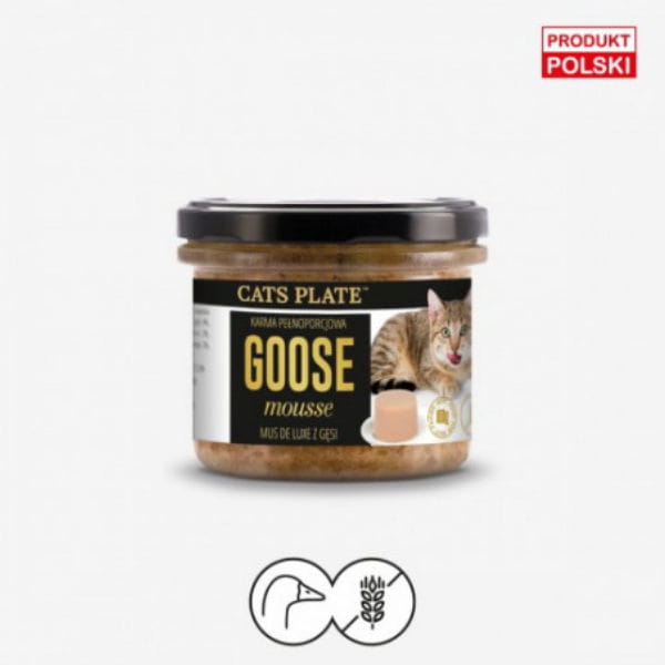 Cats Plate Goose mousse Mus z gęsi dla kotów.jpg
