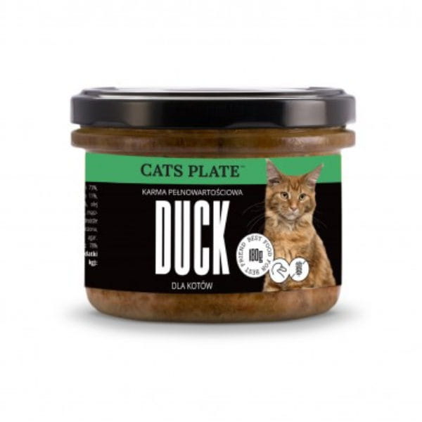CATS PLATE DUCK Karma pełnowartościowa z kaczką dla kotów.jpg
