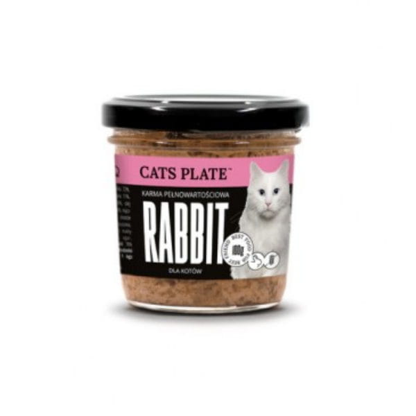 CATS PLATE RABBIT Karma pełnowartościowa z królikiem dla kotów.jpg
