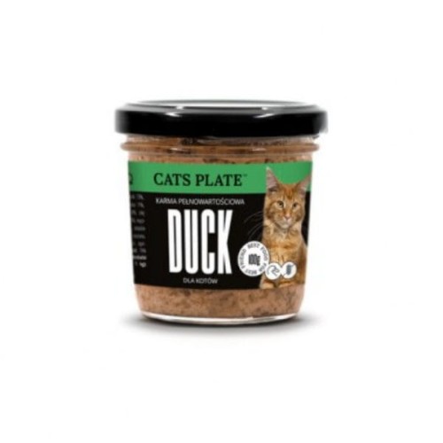 CATS PLATE DUCK Karma pełnowartościowa z kaczką dla kotów - 100 g.jpg