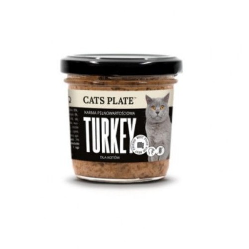 CATS PLATE TURKEY Karma pełnowartościowa z indykiem dla kotów - 100 g.jpg