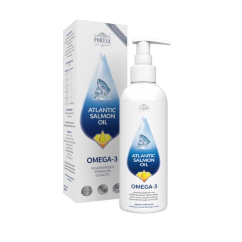 POKUSA Raw Diet ATLANTIC SALMON OIL Olej z łososia atlantyckiego dla psów i kotów.jpg