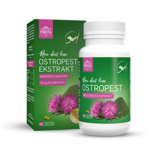 POKUSA Raw Diet Ostropest ekstrakt dla psów i kotów - 120 tabletek.jpg