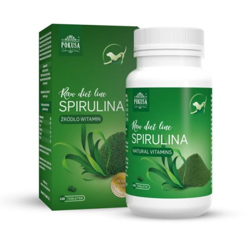 POKUSA Raw Diet Spirulina dla psów i kotów - 120 tabletek .jpg