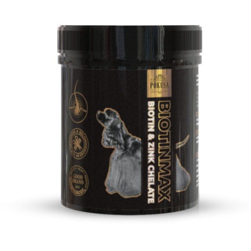 POKUSA DiamondCoat Biotin Max Preparat na kompleksową regenerację sierści u psów  - 350 g.jpg