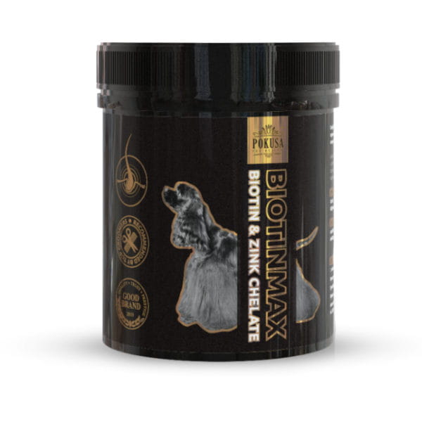 POKUSA DiamondCoat Biotin Max Preparat na kompleksową regenerację sierści u psów  - 350 g.jpg