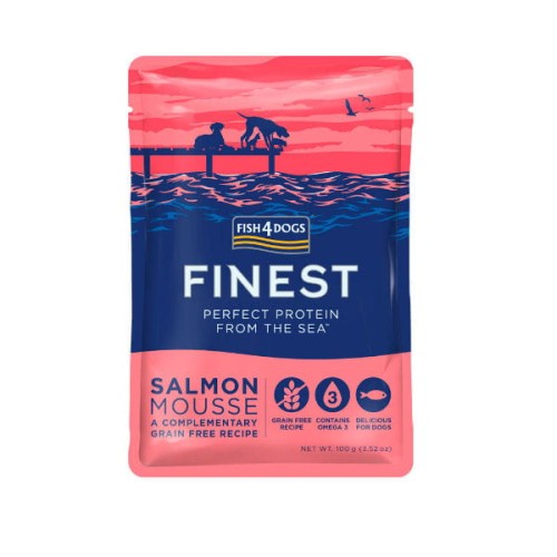 Fish4Dogs FINEST SALMON MOUSSE Karma mokra z łososia dla psów  - 100 g x 6 szt..jpg