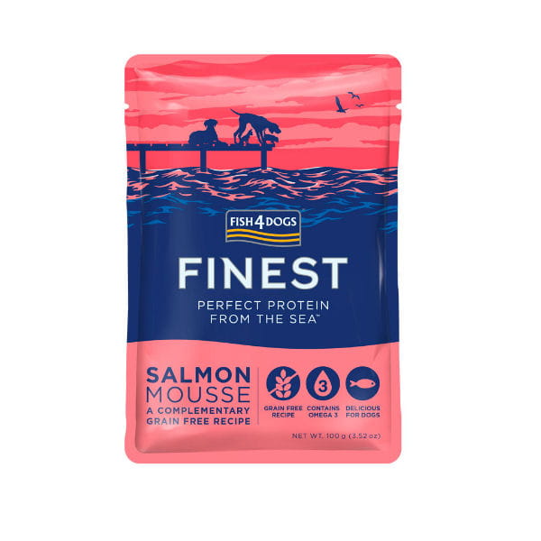 Fish4Dogs FINEST SALMON MOUSSE Karma mokra z łososia dla psów  - 100 g x 6 szt..jpg