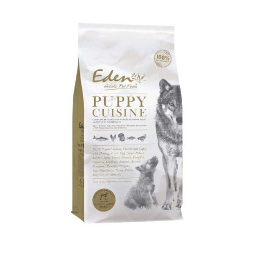 EDEN PUPPY CUISINE Karma sucha z łososiem, kurczakiem, indykiem dla szczeniąt ras średnich i dużych - różna pojemność .jpg