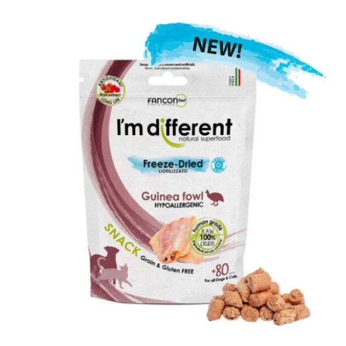 I'M DIFFERENT Liofilizowana przekąska z perliczki dla psów i kotów - 40 g.jpg