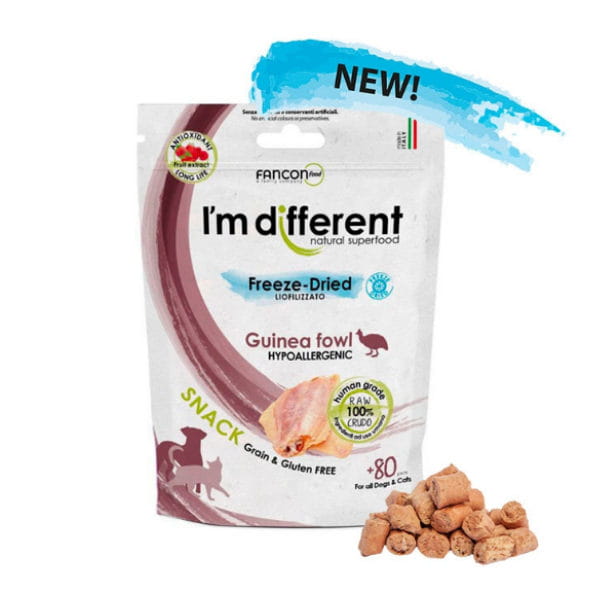 I'M DIFFERENT Liofilizowana przekąska z perliczki dla psów i kotów - 40 g.jpg