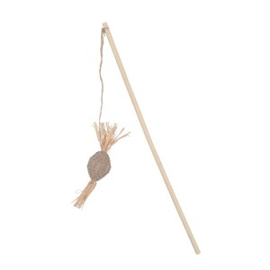 ZOLUX Zabawka ETHI'CAT Wędka piłka z tektury i liście kukurydzy dla kota