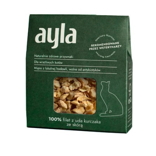 Przysmaki dla kota Ayla - Liofilizowany filet z uda kurczaka ze skórą.jpg