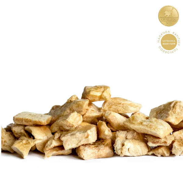 Przysmaki dla psa Ayla - Liofilizowany filet z z uda kurczaka - przykład.jpg