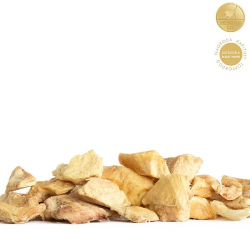Przysmaki dla psa Ayla - Liofilizowany filet z uda kurczaka ze skórą - przykład.jpg