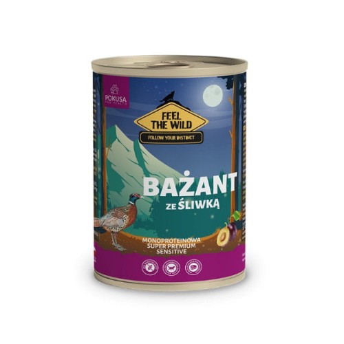 POKUSA FEEL THE WILD BAŻANT ZE ŚLIWKĄ Karma mokra dla psów - 400 g.jpg