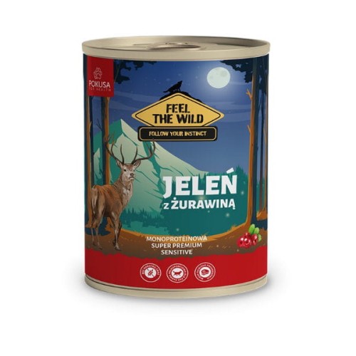 POKUSA FEEL THE WILD JELEŃ Z ŻURAWINĄ Karma mokra dla psów - 800 g.jpg