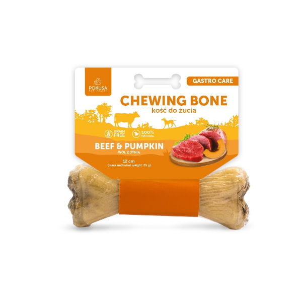 POKUSA PREMIUM SELECTION Chewing Bone GASTRO CARE BEEF &amp; PUMPKIN Kość do żucia - wołowina z dynią - 12 cm.jpg