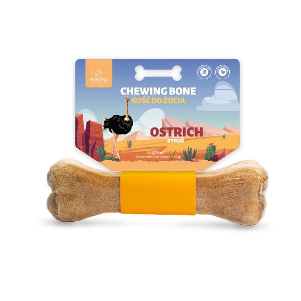 POKUSA FEEL THE WILD Chewing Bone OSTRICH Kość do żucia - struś - 17 cm.jpg
