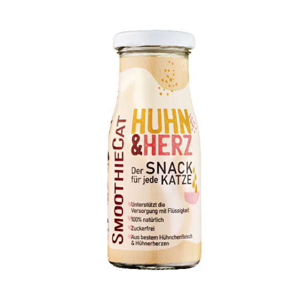 SmoothieCat Płynna przekąska z kurczaka i sercami dla kota - 250 ml.jpg