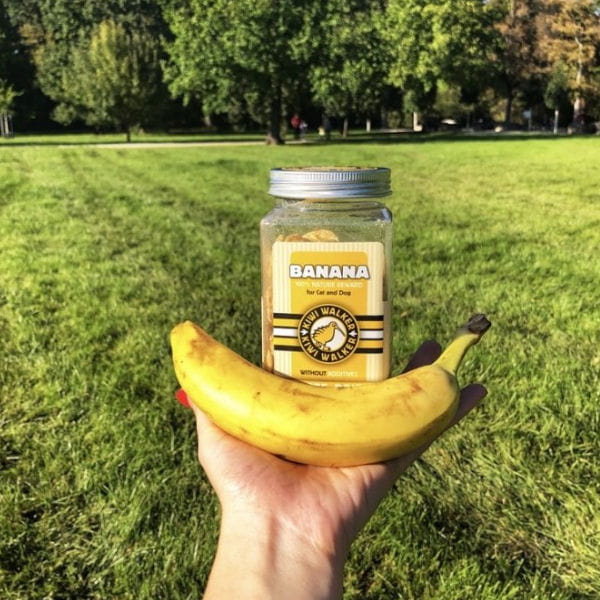 KIWI WALKER BANANA Banan - liofilizowane przysmaki dla psów i kotów - 70 g - detale.jpg