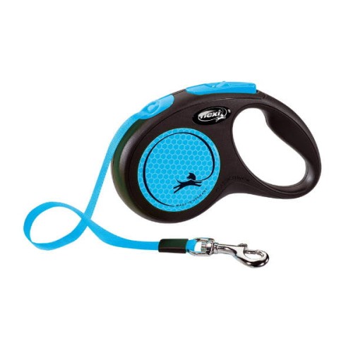 FLEXI Smycz automatyczna NEW NEON dla psów - rozmiar S - niebieski.jpg