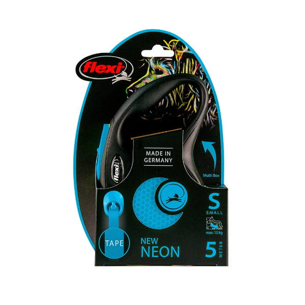 FLEXI Smycz automatyczna NEW NEON dla psów - rozmiar S - niebieski .jpg