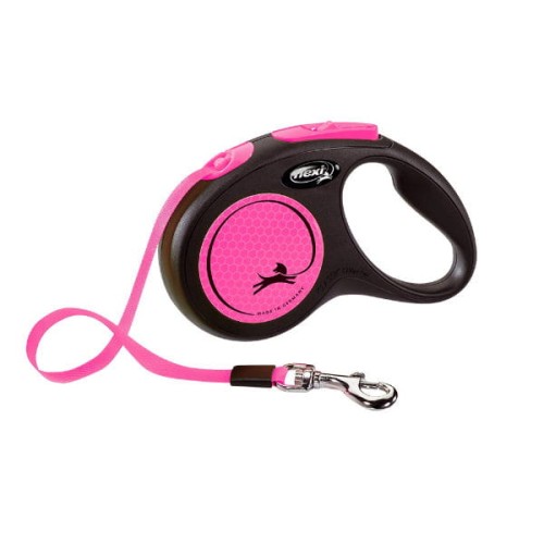 FLEXI Smycz automatyczna NEW NEON dla psów - rozmiar S - różowy.jpg