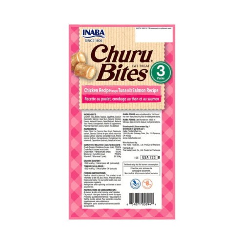 INABA CHURU BITES CHICKEN WRAPS TUNA &amp; SALMON Przysmaki kremowe w postaci poduszeczek z kurczakiem, tuńczykiem i łososiem  dla kotów.jpg